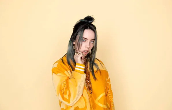 Decoration, background, earrings, chain, singer, singer, Billie Eilish, Billy Iles