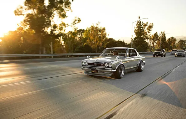 Auto, Machine, Nissan, Nissan, Lights, Car, 2000, Skyline