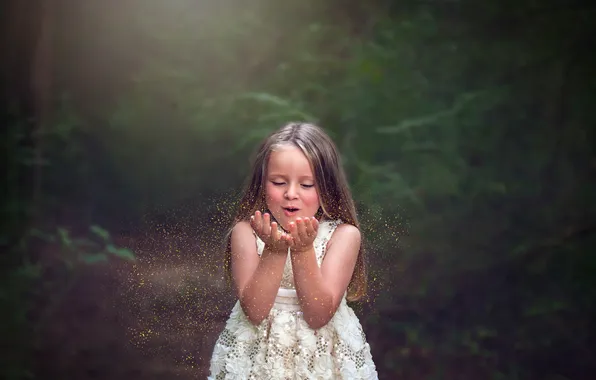 Picture dress, girl, glitter, Julia Altork
