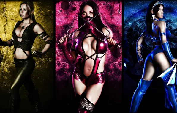 The game, cosplay, fight, mortal kombat