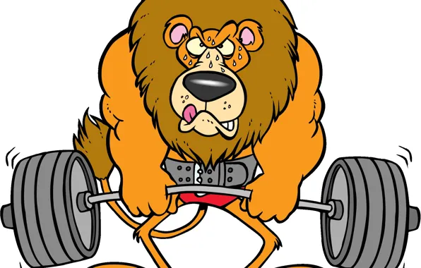 Picture power, Leo, art, Muscle, muscle, lion, rod, weights
