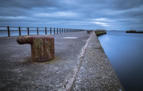 Scotland, Big Stopper, Ayr Harbour Wall