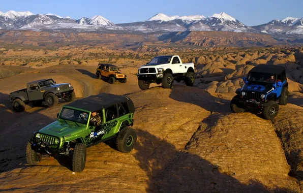 Picture the sky, mountains, hills, concept, dodge, and so on, jeep, mopar