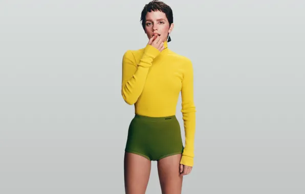 Look, pose, actress, brunette, briefs, beautiful, Emma Watson, short hair