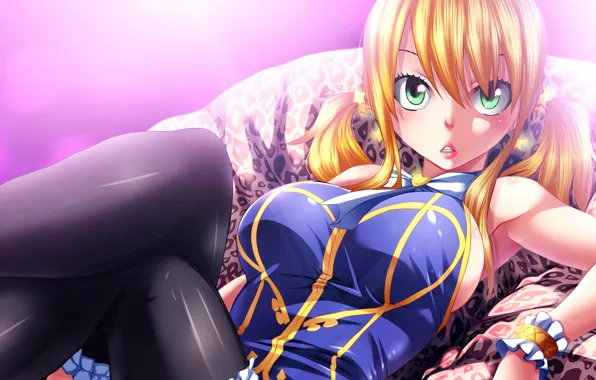 Picture girl, blonde, lies, Lucy, Fairy Tail