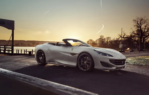 Sunset, the evening, Ferrari, Portofino, Novitec, 2019