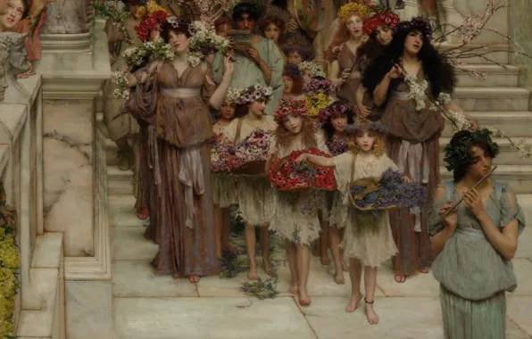Picture Spring, Los Angeles, Los Angeles, Spring, Lawrence Alma-Tadema, Lawrence Alma-Tadema, 1894, British painter