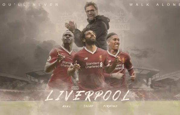 Picture mane, liverpool fc, Firmino, Mohamed salah, Premier league, Anfield road, Lfc