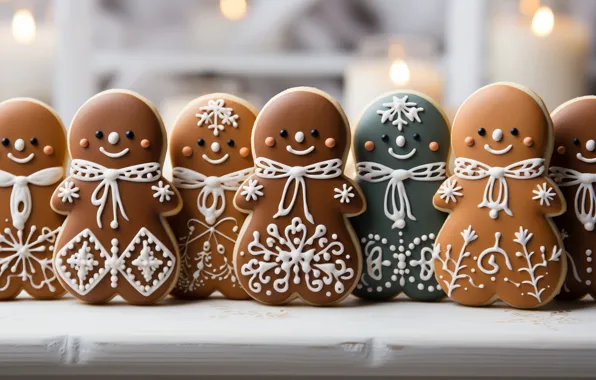 Patterns, Board, men, cookies, Christmas, New year, snowmen, ornament