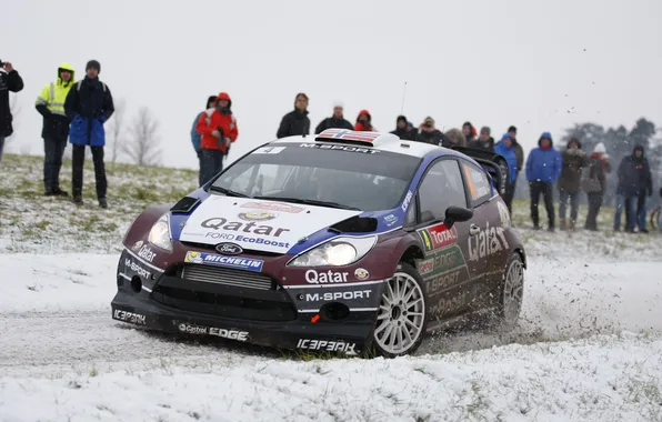 Ford, Snow, Machine, People, Ford, WRC, Rally, Fiesta