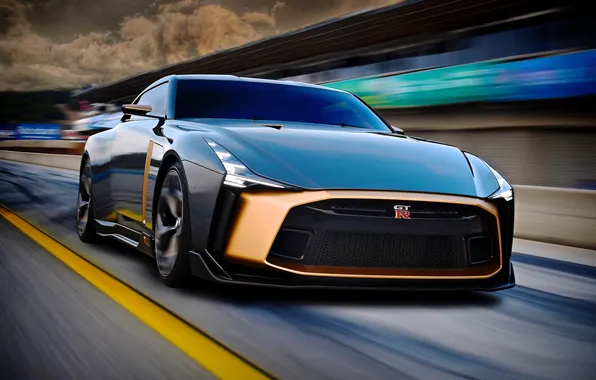 Picture concept, nissan, road, cars, design, futuristic, gt-r50