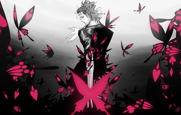 Butterfly, art, guy, D.Gray-man