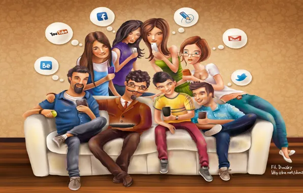 Facebook, email, youtube, twitter, social network, social networks