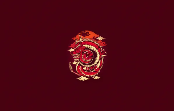 Minimalism, Figure, Dragon, Style, Background, Art, Art, Style