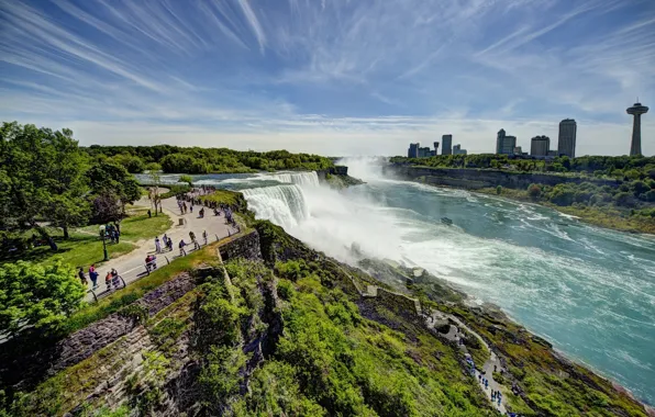 Panorama, USA, USA, Niagara falls, New York, Niagara Falls