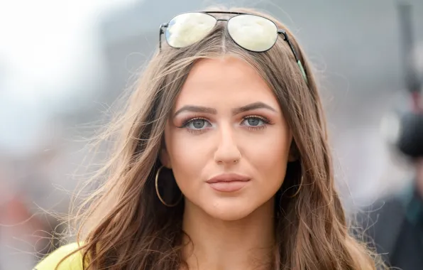 Picture eyes, look, girl, face, hair, glasses