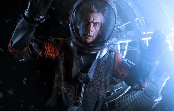 Space, face, reflection, astronaut, the suit, helmet, Doctor Who, the expression