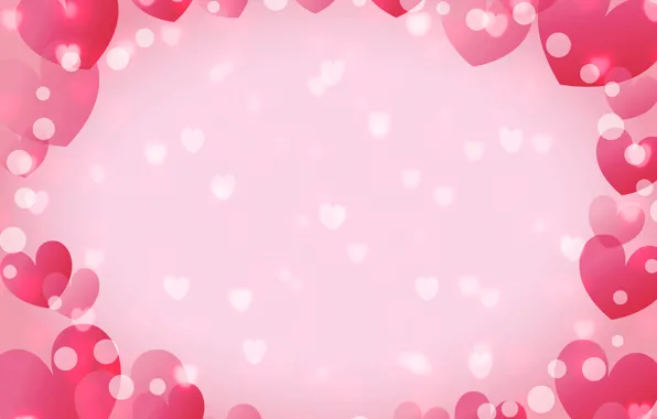 Hearts, Valentine's day, postcard