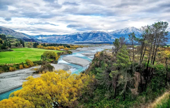 Autumn, mountains, panorama