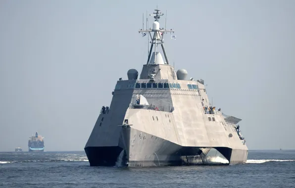 Gun, soldiers, sea, ocean, military, water, bow, port