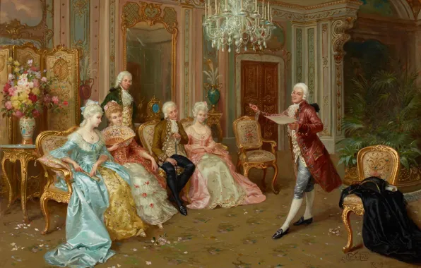 Picture, painting, painting, Vittorio Reggianini, graceful age, 1798