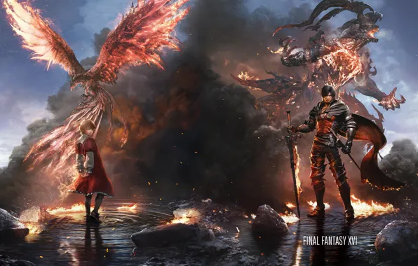 Phoenix, Final Fantasy XVI, Clive, Ifrit, Joshua