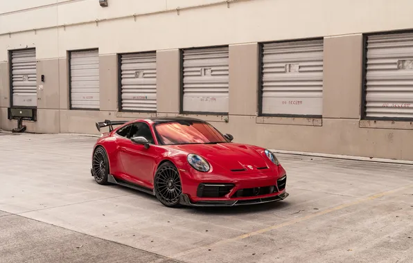 Picture Porsche, Cars, Strasse Wheels, Red Baron, Tuning Car, Porsche 992, 2024, Legend Car