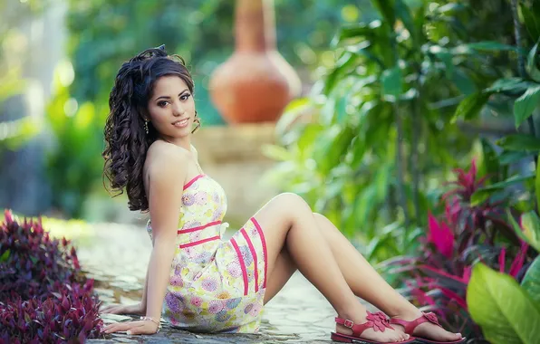 Girl, pose, background