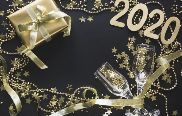 Background, holiday, new year, glasses, decoration, decor, 2020, Svetlana Cherruty