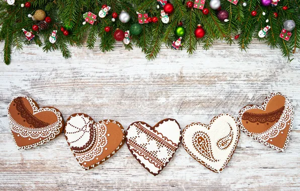 Decoration, heart, Christmas, New year, christmas, new year, heart, wood