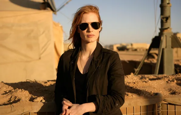 Picture look, pose, makeup, actress, glasses, hair, Jessica Chastain, Jessica Chastain