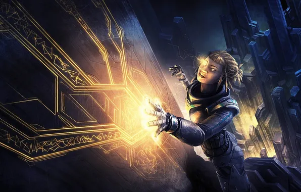 Girl, line, artifact, Echoes of the Endless, Endless Space