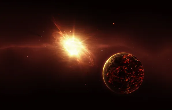 Energy, light, space, planet, genesis