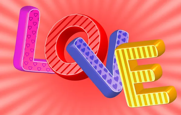 Picture love, letters, background, the inscription, colored, love, the word