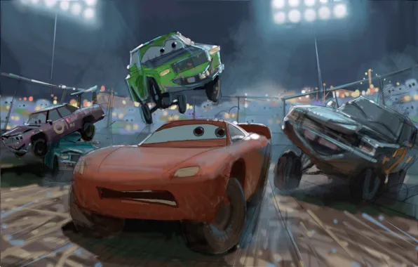 Download wallpaper car, Cars, film, artwork, animated, animated movie ...