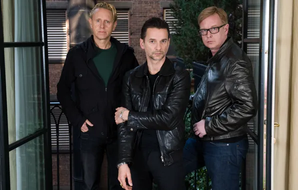 Picture Depeche Mode, Martin Gore, David Gahan, Andrew Fletcher, the group