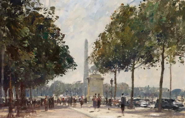 Picture, the urban landscape, Edward Seago, The entrance to the Elysian Fields