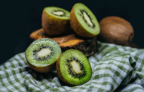 Kiwi, fruit, fabric, fruit, seeds