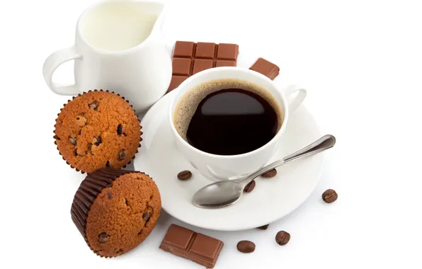 Chocolate, Coffee, cupcakes