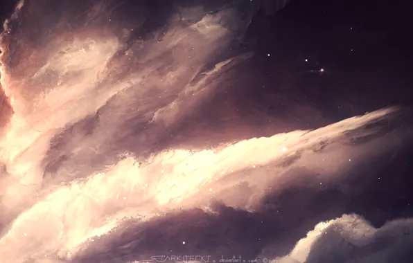Space, nebula, space, stars, starkiteckt