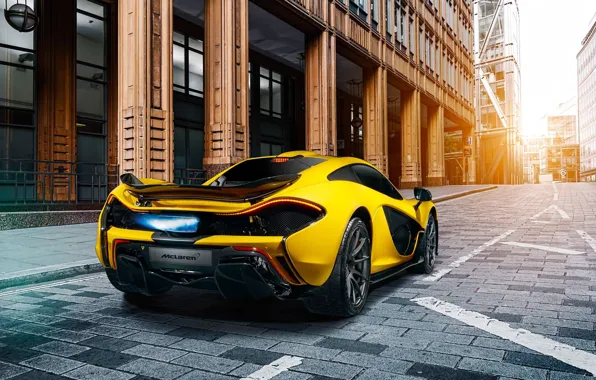 McLaren, Fire, Yellow, Supercar, Exhaust, Rear