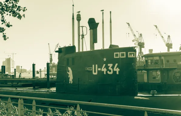 Submarine, port, Museum, Hamburg, diesel, Soviet, electric