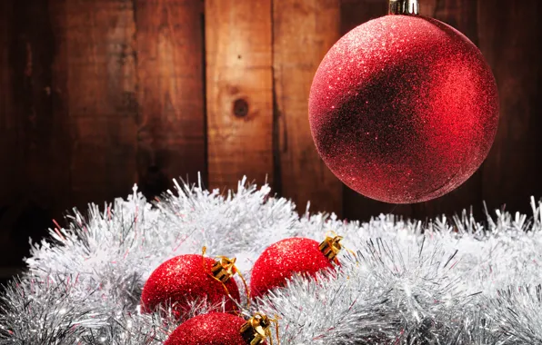 Balls, New Year, Christmas, tinsel, Christmas, New Year, decoration