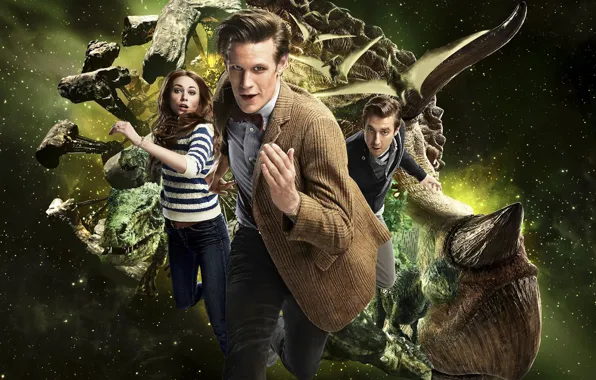 Picture space, Dr., dinosaurs, the series, Doctor Who, Doctor Who, Amy, Amy Pond