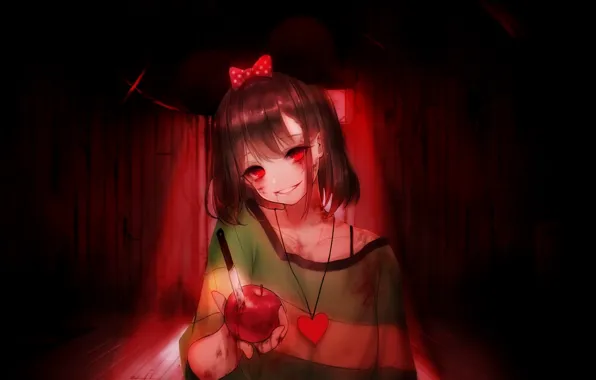 Blood, spot, knife, game, red eyes, madness, the basement, hell of a grin