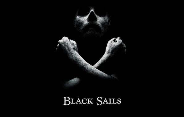 Picture pirates, the series, twilight, black background, Black Sails, Black sails