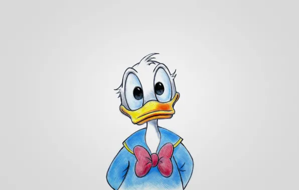 Blue, light background, duck, Walt Disney, Donald Duck, Donald Fauntleroy Duck