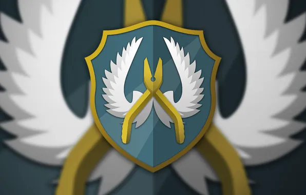 Reflection, figure, wings, shield, special forces, angel, sticker, counter-strike