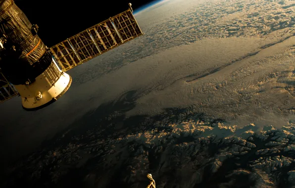 Picture space, flight, flat land