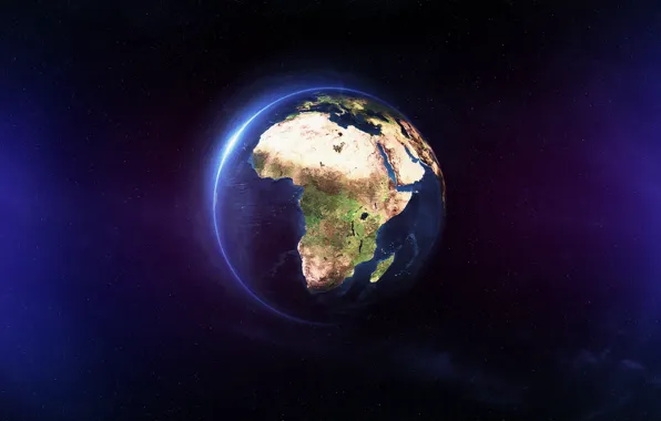 Land, africa, Ocean, planet Earth